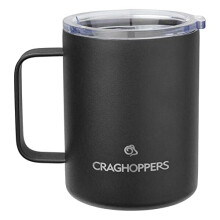 Craghoppers Insulated Travel Mug, Black, 350ml, Dual Walled, Flip-Top Lid