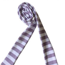 (Purple) Gestreepte katoenen sjaal, 4x180cm, Y2K Punk Harajuku lange decoratieve sjaal voor mannen en vrouwen