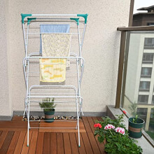 Monal 3 Tier Concertina Foldable & Lightweight Indoor and Outdoor 14M Drying Space Laundry Clothes Dryer Washing Line Easy Storage Horse Towel Rack
