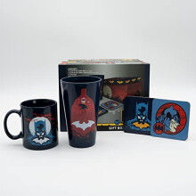 DC Comics Glow Mug, 400ml Glass & 2 Coasters Collectable Gift Box