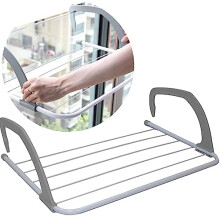 ReTaaj 2x Radiator Clothes Airer 5 Bar Folding Caravan Bathroom Door Towel Hanger Washing Horse Airer Dryer Holder Drying Rack Rail