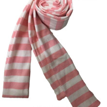 (Pink) Gestreepte katoenen sjaal, 4x180cm, Y2K Punk Harajuku lange decoratieve sjaal voor mannen en vrouwen