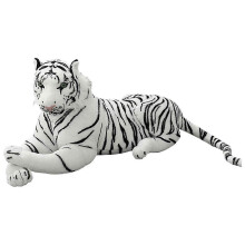 (White, 30cm) Pluche tijger, zacht, pluizig, elastisch, volledig geel tijgerkussen, 3 stijlen, meerdere maten, woondecoratie