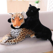 (black, 90cm) Zwarte Panter Pluche Speelgoed, Realistische Levensechte Pluche Panter, Unisex Pluche Pop gevuld met PP-katoen, CE-gecertificeerd
