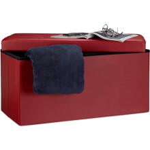 Artistic Fashionista Limited Faux Leather Ottoman Storage Box with Lid, Multi-Purpose Foldable Footstool Rest Seat Storage Stool Toys box Chest Bench