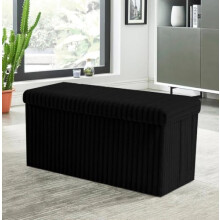 Artistic Fashionista Limited Ottoman Ribbed Storage Box Foldable Footstool Footrest Seat Storage Stool Toys Box Chest Bench Blanket Linen Laundry Box