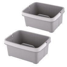 Minky Multipurpose Cleaning Caddy with Handle & Divider (Grey, Twin Pack)