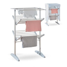 Minky Vertex Tower SureDRI Heated Airer with Cover. 15m Drying Space and 14Kg Capacity. Electric Drying Rack, Fast Drying Heated Clothes Airer.