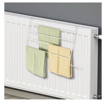 GBS Over 4 Bar Folding Radiator Airer Towel Holder Dryer Clothes Hanging Lightweight Four Tier Rack Easy To Install Rail In Any Rooms (4 Bar Radiator