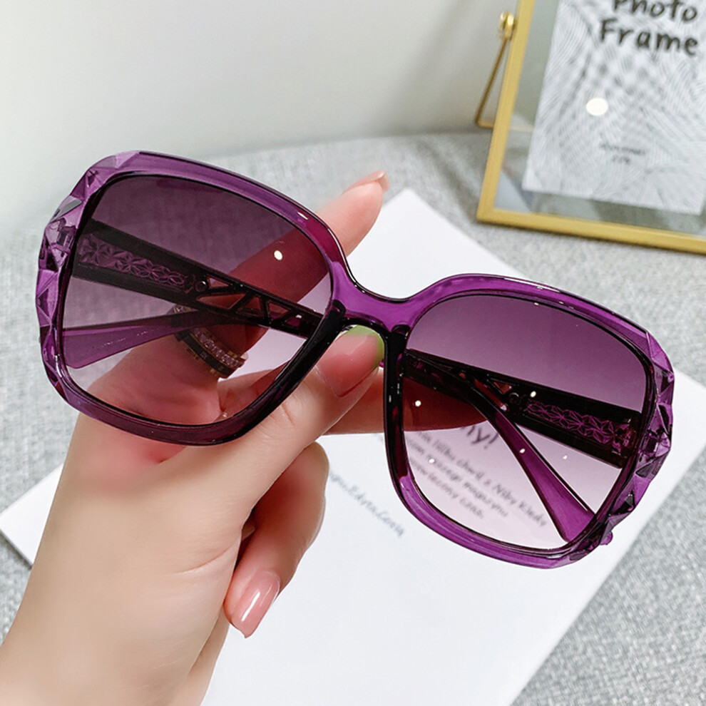 Phui-Pet-Supplies (Transparent Purple) Vintage Square Sunglasses For Driving & Cycling