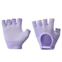 (Purple) Dámske fitness rukavice, priedušné, z bavlny a polyesteru, s polprstovou výstužou, na pilates a cyklistiku, na tréning v posilňovni.