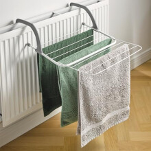 Hanging Radiator Dryer Rack – Space Saving Foldable Extendable Indoor Home Drying Airer with 9 Large Capacity Rails for Clothes, Towels & More –