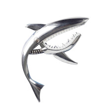 (Silver) Gitaarcapo met veerklem in haaienvorm, zinklegering, compatibel met akoestische, elektrische, klassieke gitaren en ukeleles