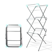 SASONS Quality Large 3 Tier Clothes Airer-12M Drying Space Free Standing Dryer Washing Line Laundry Towel Rack Lightweight Foldable Dryer Rail