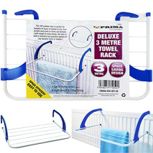 NTI 3M | DELUXE RADIATOR TOWEL RACK PRIMA Clothes Airer Drying Washing Line Hanging Laundry Lightweight Efficient Storage Home Kitchen Indoor &