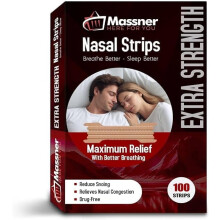 Extra Strength Nasal Strips Pack of 100 Tan Nose Strips to Improve Snoring