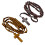 Collier chapelet croix en perles de bois,-Marron foncé 3