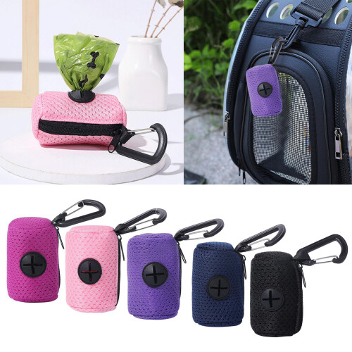 Distributeur de sac de merde de chien, support de sac-Rose rouge 2
