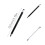 Stylo à écran tactile pour téléphone portable, pointe de-Noir 2