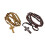 Collier chapelet croisé en perles de bois, collier de-Brun 5