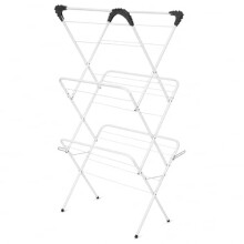Unirobe Clothes Airer 3 Tier Clothes Drying Rack Foldable Indoor Outdoor Laundry Drying Rack Space Saving Clothes Horse Large Capacity Airer Strong