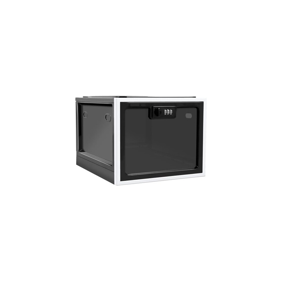 Nihuifdpy Lockable Medicine Box With Combination Lock, 3.6 Gallon Lockable Storage Container, Portable Plastic Storage Bin, Stackable Locking Medicine Storage - Image 2