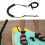 Gewickelte SUP-Leinen, Stand-Up-Paddle-Board, Beinseil,-Schwarz 6