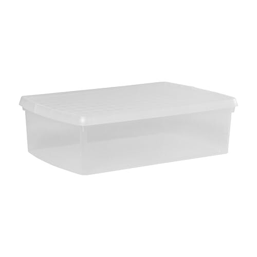 Wham Wham Clip 2 x 30L Rectangular Stackable Plastic Storage Boxes with Lids | Ideal for Home, Office, Toys & More | Storage Containers with Clip Locks | 2