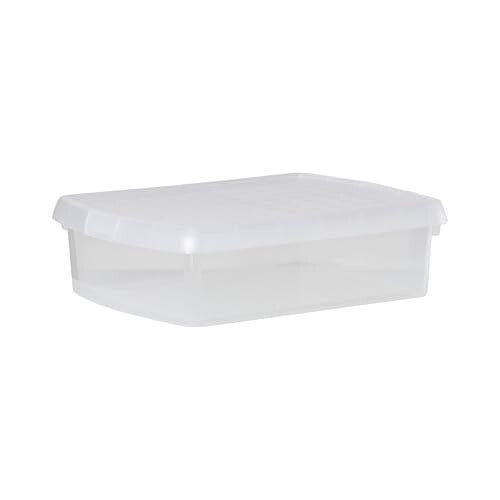 Wham Wham Clip 5 x 8.5L Rectangular Stackable Plastic Storage Boxes with Lids | Ideal for Home, Office, Toys & More | Storage Containers with Clip Locks | 2