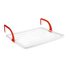 Muddy Hands 6 Bar Over Radiator Hanging Clothes Airer Rack with Folding Arms Indoor Washing Laundry Drying Dryer