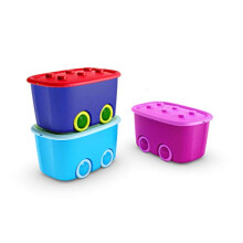 Kis Alto L Funny Box 46 Litres in Purple / Pink Plastic 58 x 38.5 x 32 cm, 1 Unit