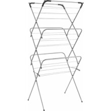 3 Tier Concertina Airer - Strong Winged Folding - Folding Laundry Horse– Cloth Dyer Rack - Suitable For Laundry – Silver