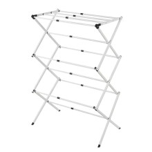 Finetree 3 Tier Folding Clothes Dryer Rack - Heavy-Duty, Rust-Resistant, Space-Saving Design for Indoor/Outdoor Use - Large Capacity Multi-Level