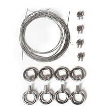 foxydry Suspension Steel Cable Kit for Air Installation at High or Slanted Ceilings