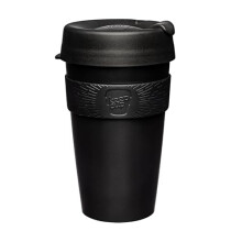 KeepCup Original, Lightweight Reusable Coffee Cup with Splashproof Sipper Lid - 16oz/454ml - Black