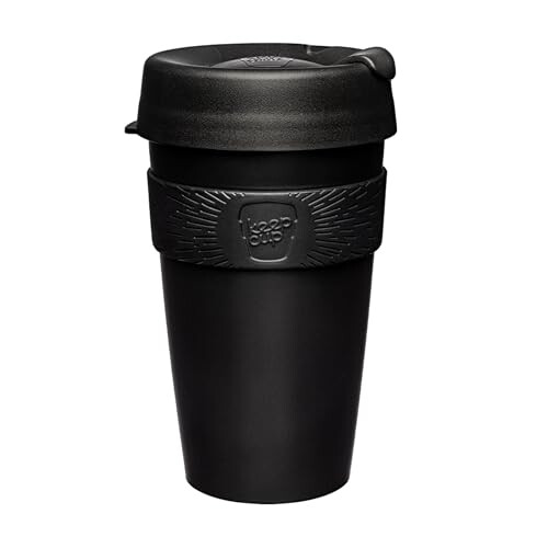 KeepCup KeepCup Original, Lightweight Reusable Coffee Cup with Splashproof Sipper Lid - 16oz/454ml - Black