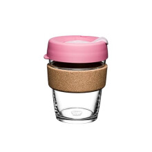 KeepCup Reusable Coffee Cup - Brew Tempered Glass and Natural Cork, M 12oz/340ml - Saskatoon