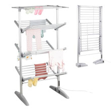 HomeVibe 4-Tier Heated Clothes Airer with Cover – Electric Clothes Dryer & Heated Airer, Switch Button, 23m Drying Capacity, Foldable Clothes Horse,