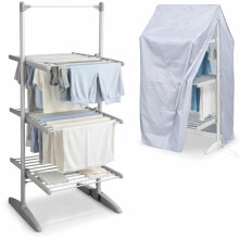 HomeVibe 3-Tier Electric Heated Clothes Airer with Foldable Design & Cover – 300W Energy Efficient Indoor Dryer Rack, Lightweight, Large Drying