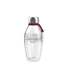 KeepCup Water Bottle, Reusable Lightweight Plastic Dual Opening with Leakproof Steel Cap, 18oz/530ml - Wine