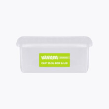 Wham Clip 10.5L Rectangular Stackable Plastic Storage Box with Lid | Ideal for Home, Office, Toys & More | Storage Container with Clip Lock | Made in