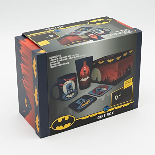 GB Eye DC Comics Glow Mug, 400ml Glass & 2 Coasters Collectable Gift Box 1