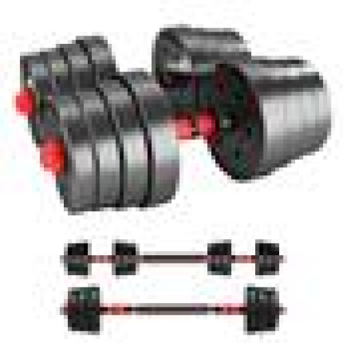 MCC (30KG) Space-Saving Adjustable Dumbbell Set with Barbell Converter,One Set, Multiple Workouts 2