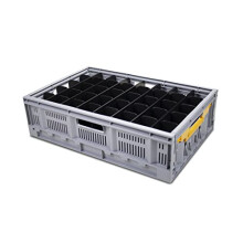 Caterbox Folding Crate with Internal Dividers for Wine & Champagne Glasses (40 Cells - Max Glass Width: 67mm)