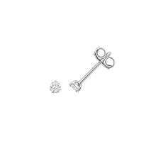 18ct White Gold Ladies Diamond Stud Earrings Brilliant Cut 0.15 Carat H - SI2 - 3mm*3mm