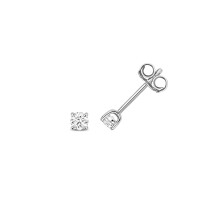 18ct White Gold Ladies Diamond Stud Earrings Brilliant Cut 0.25 Carat H - SI2 - 3mm*3mm