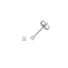 18ct White Gold Ladies Diamond Stud Earrings Brilliant Cut 0.10 Carat H - SI2 - 2mm*2mm
