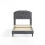 MCC (SINGLE, GREY) Upholstered Bed Frame with Cozy Button Tufted Headboard & Adjustable Height, Wood Slat Support CHELSEY 1