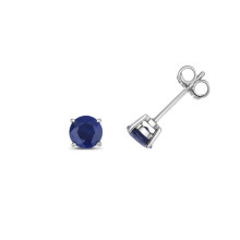 9ct White Gold Ladies Stud Earrings with Sapphire - 5mm*5mm