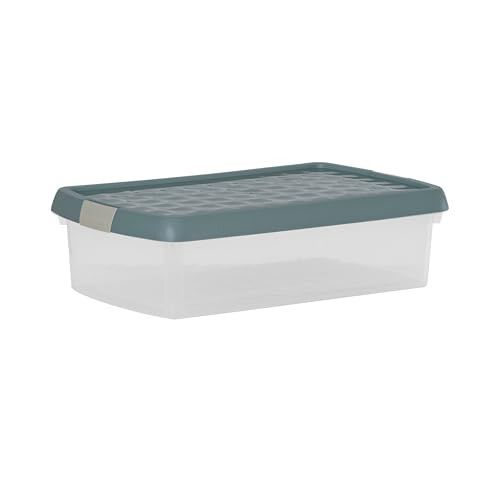Wham Wham Clip 5 x 7L Rectangular Stackable Plastic Storage Boxes with Lids | Ideal for Home, Office, Toys & More | Storage Containers with Clip Locks | 2